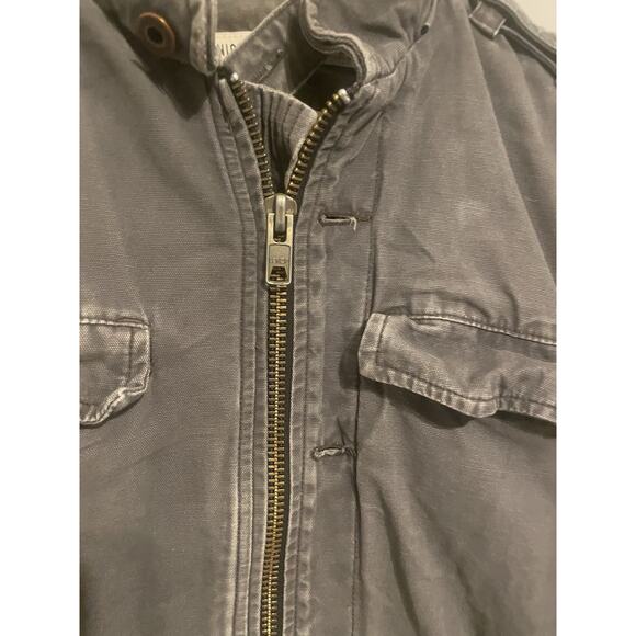 Nice‎ Collective Gray Distressed Utility jacket Small - Picture 3 of 13